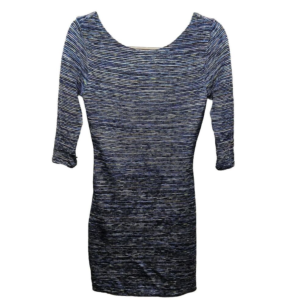 AS U WISH Womens Blue Silver Shiny Body Con Dress Size Small